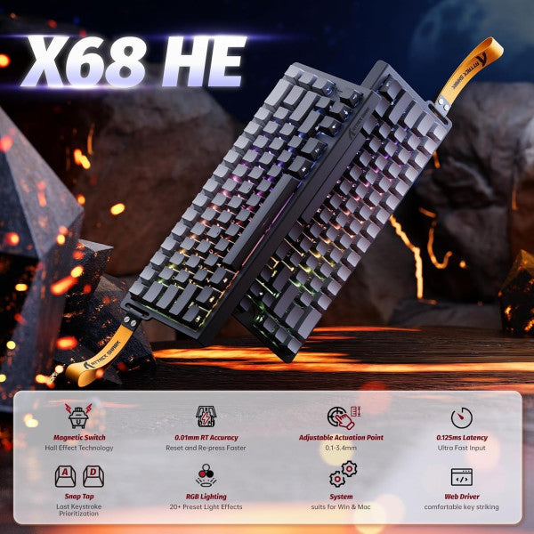 ATTACK SHARK X68 HE Moonlit Night (Magnetic Switch) ATTACK SHARK X68 HE Moonlit Night (Magnetic Switch)
